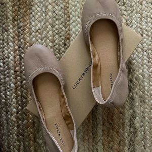 Lucky Brand Tan Leather Ballet Flat